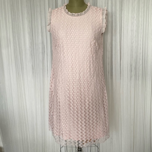 Karl Lagerfeld Dresses & Skirts - Karl Lagerfeld Pink Lace Midi Dress